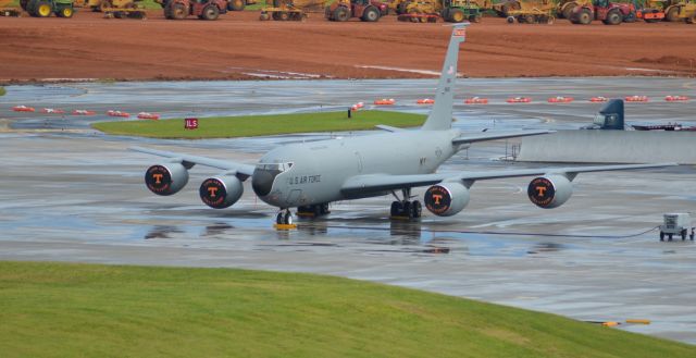 Boeing C-135B Stratolifter — - KC-135 Stratotanker after a rainy day in Knoxville.