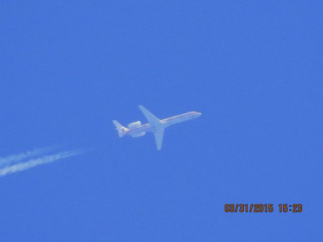 Embraer ERJ-145 (N691AE) - Envoy Air flight 3176 from PIA to DFW over Southeastern Kansas at 36,000 feet.