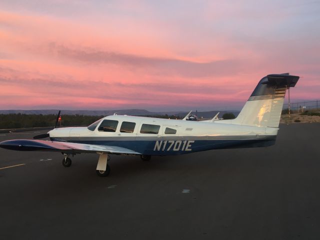 Piper Saratoga (N1701E) - The Enterprise sitting on a ramp in Arizona.