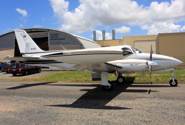 Cessna 340 (VH-SPS) - Recently refinished Cessna 340 was imported into OZ in 1977 - looks great