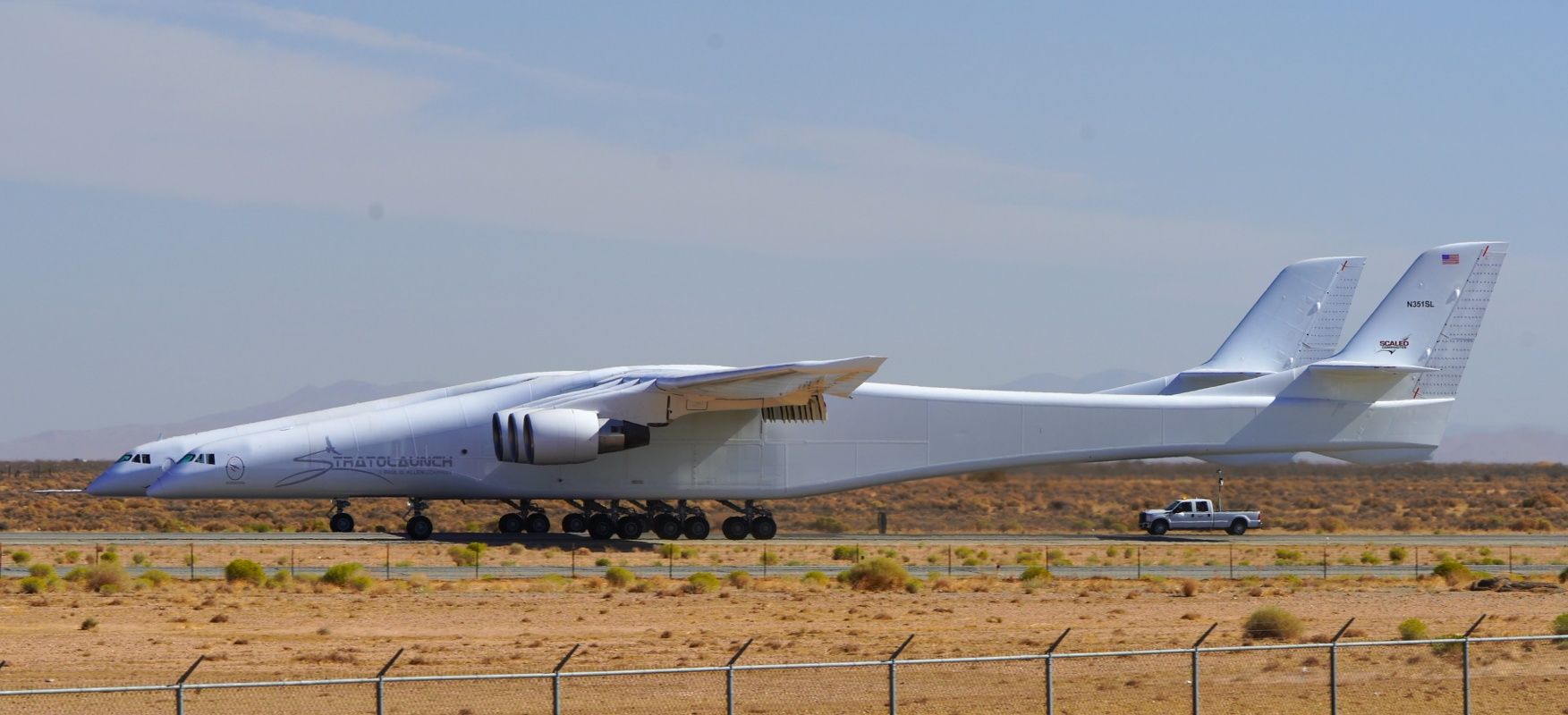 Eurocopter AS-350 AStar (N351SL) - Stratolaunch undergoing taxi testing