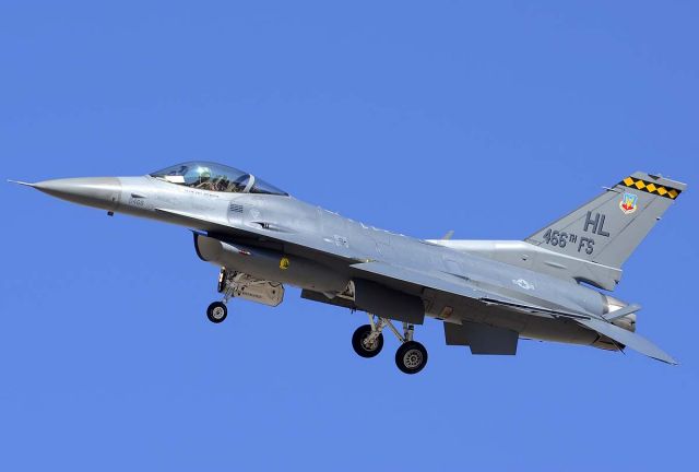 Lockheed F-16 Fighting Falcon (88-0466) - General Dynamics F-16C Block 40C Viper 88-0466 of the 466th Fighter Squadron at the Air Force Heritage Conference on March 4 2012.