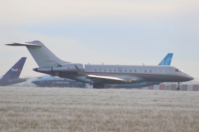 Bombardier Global Express (9H-VJA) - A VistaJet Malta Bombardier Global 6000 slowing down after landing on runway 22 at Stansted Airport.br /br /Location: Stansted Airport.br /Date: 11.12.22 (dd/mm/yy).