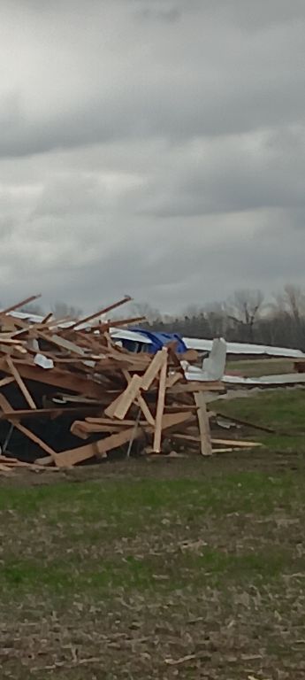 N21067 — - This is the aftermath of an F2 tornado that came through Columbus, Indianaand took out the barn this plane was being stored in.