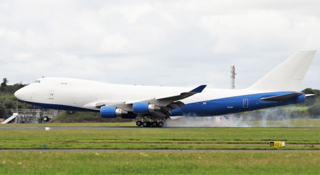 Boeing 747-400 (A6-GGP) - dubai air wing b747-412f a6-ggp landing at shannon from dubai 28/7/20.