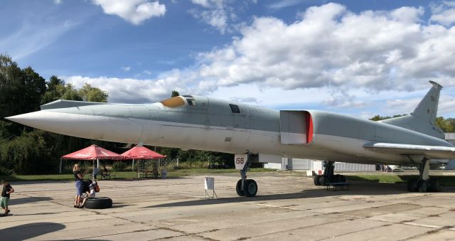 Tupolev Tu-22 — - Tu-22M-0 Backfire-A Strategic Bomber, On display at the Oleg Antonov State Aviation Museum. Kiev-Ukraine, Aug 2019.