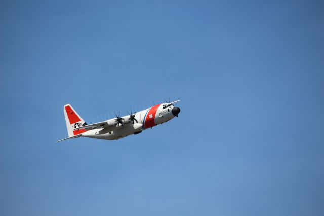 Lockheed C-130 Hercules (01-2001) - USCG HC-130J taking off from Groton New London Airport March 16, 2016 11:53 AM EST