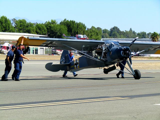 N156BP — - 2019 Slepcev Storch kit built experimental aircraft being assisted back to the ramp by fire and airport personnel after its right wheel collapsed after landing on RWY 24 10/10/2021