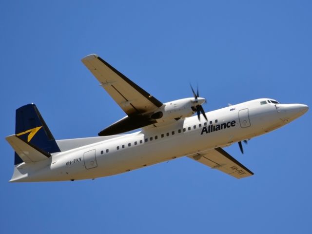 Fokker Maritime Enforcer (VH-FKV) - Getting airborne off runway 23. Wednesday 4th January 2012.