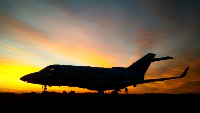 Hawker 800 — - Hawker 800 sunrise