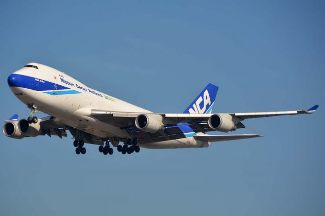 Boeing 747-400 (JA08KZ) - Nippon Cargo Airlines Boeing 747-4KZF JA08KZ first flew on July 26, 2008. Its construction number is 36135. It was delivered to Nippon Cargo Airlines on July 31, 2008. 