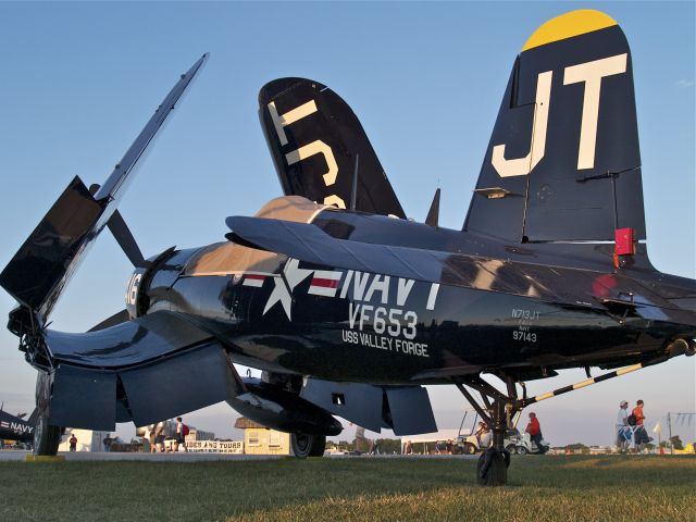 VOUGHT-SIKORSKY V-166 Corsair (N713JT) - Beautiful F4U Corsair on static display at Airventure 2011