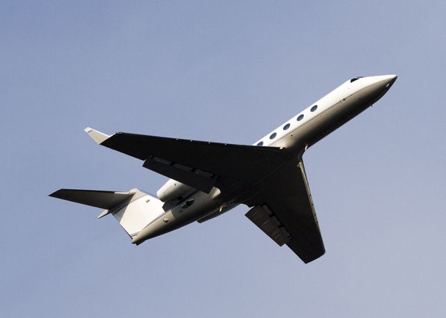 Gulfstream Aerospace Gulfstream IV (N500N) - After a brief visit in Charlotte, this pretty Gulfstream IV climbs into the warm afternoon sky. The landing gear have just retracted but the flaps are still out.