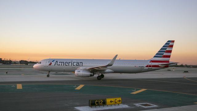 Airbus A321 (N104NN) - This Airbus A321 is leaving the maintenance area and is headed for the gates at LAX.