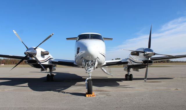 Beechcraft Super King Air 350 (N344L) - Nose-on shot of a Beechcraft B350 Super King Air on the ramp at Pryor Field Regional Airport, Decatur, AL - November 8, 2016.