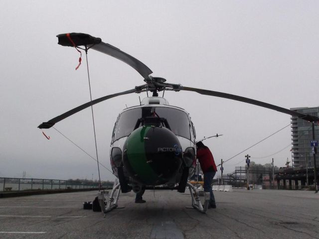 — — - for a movie, actually taken in new west, BC. owned by blackcomb helicopters