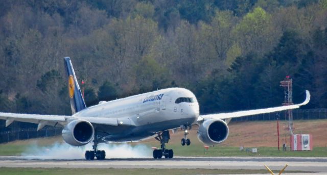 Airbus A350-900 (D-AIXJ) - 1st flight into Charlotte with A350-900