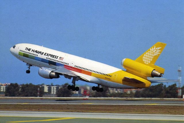 McDonnell Douglas DC-10 (N904WA) - scanned from postcardbr /the Hawaiian express