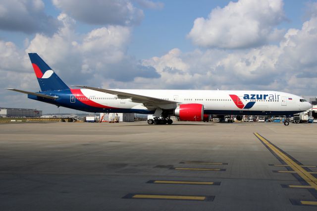BOEING 777-300ER (VQ-BZC) - Taxiing to Stand 252 on 1-May-21 operating flight AZV2051 from ZSAM via UNKL.