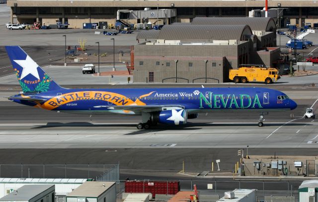 Boeing 757-200 (N915AW) - KPHX - Mar 21, 2007 - The "City of Reno" America West 757-200 headed to the main runways at Phoenix.