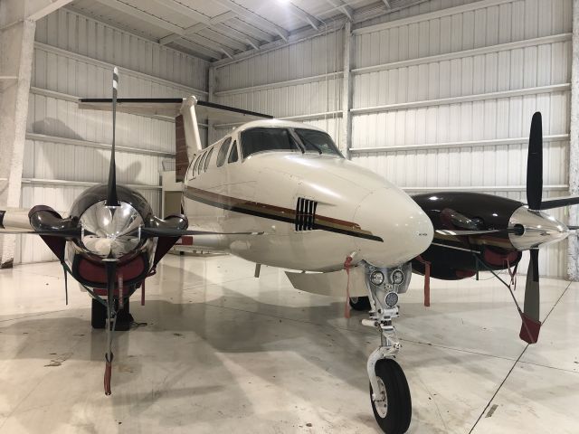 Beechcraft King Air F90 (N357CC) - King Air F90 sitting in the hanger and waiting to fly. 