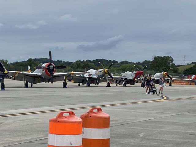 REPUBLIC Thunderbolt (N9246B) - Date Taken: September 10, 2022br /Sitting with the three P-51 Mustangs at the 2022 Smoky Mountain Airshow!