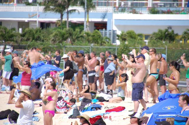 Boeing 747-400 (PH-BFH) - No Plane here. Just thought it was a funny photo. All the people waiting with there cameras for KLM 747-400 to land.