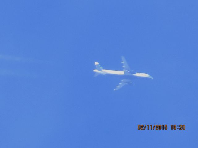 Airbus A320 (N655JB) - Jet Blue Airlines flight 620 from SAN to BOS over Southeastern Kansas at 35,000 feet.