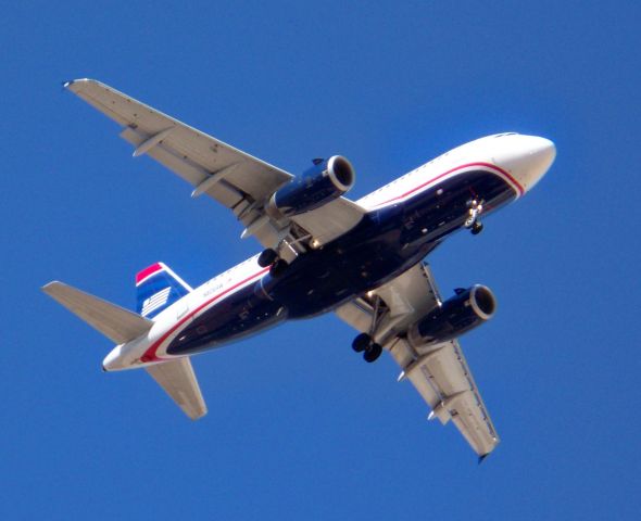 Airbus A319 (N806AW) - About a 1 mile final for one of the 01s at McCarran