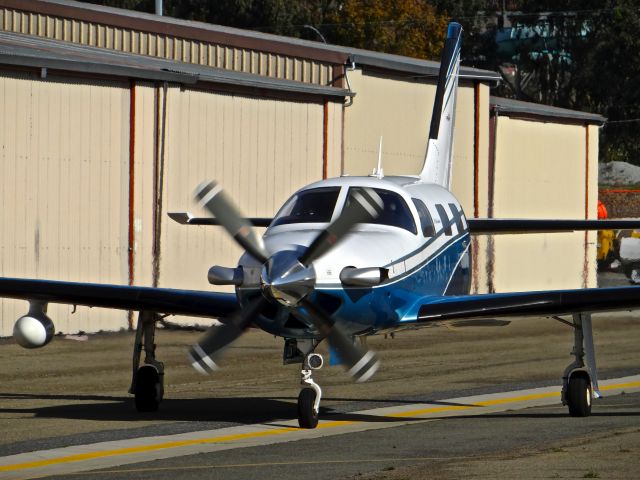 Piper Malibu Meridian (N915TV) - Locally-based Piper Meridian preparing for taxi out and VFR departure at Reid Hillview Airport, San Jose, CA.