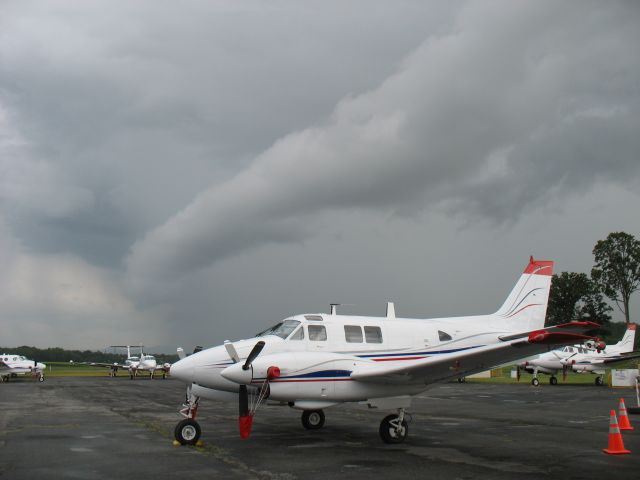 Beechcraft King Air 90 (N78D) - A crazy weather day at the airport.