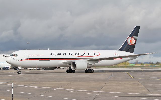 BOEING 767-300 (C-GYAJ) - cargojet b767-3 c-gyaj taxing on to stand at shannon 22/4/18.