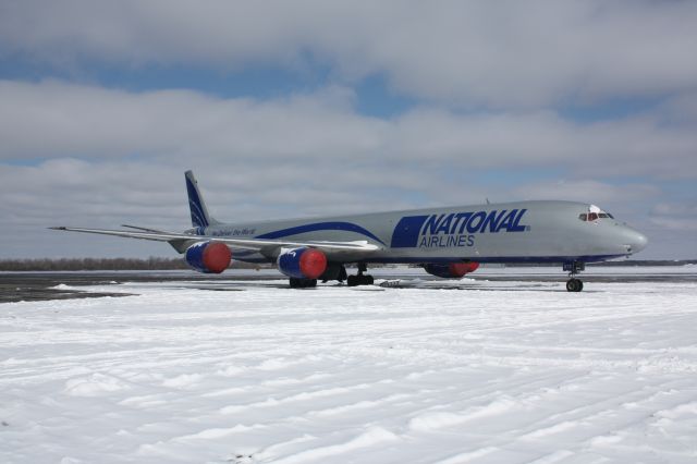 McDonnell Douglas DC-8-70 (N872SJ) - National Airlines DC-8-71 Feb 2010 on the ramp in front of the hangar.