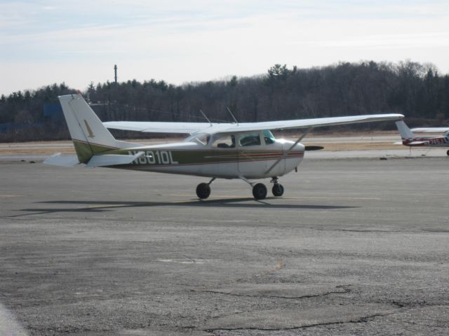 Cessna Skyhawk (N8010L) - Sitting on the transient ramp 2/8/12. Visiting from Northampton, MA (7B2).