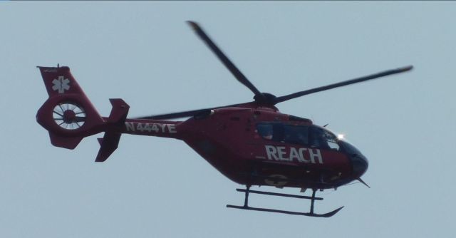 Eurocopter EC-635 (N444YE) - N444YE over Corvallis, Oregon on approach to CVO 8th August 2018.