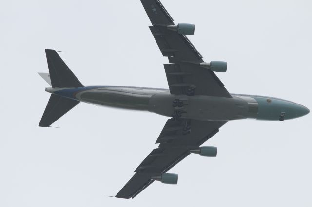 Boeing 747-400 — - AF1 inbound to EGAA for G8 meeting