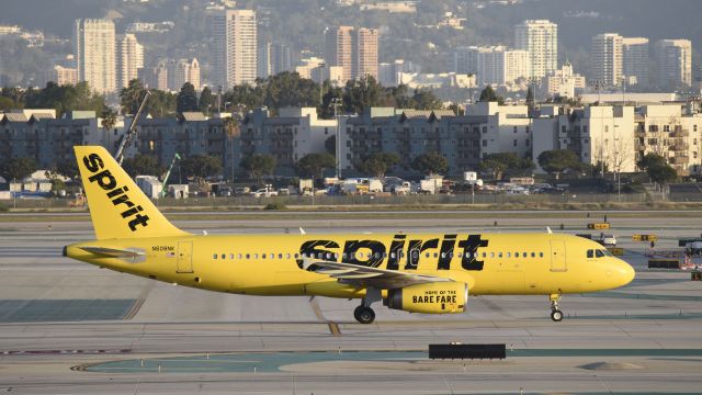 Airbus A320 (N608NK) - Taxiing to gate at LAX