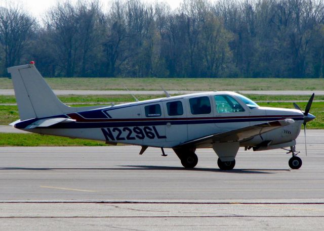 Beechcraft Bonanza (36) (N2296L) - At Downtown Shreveport. 
