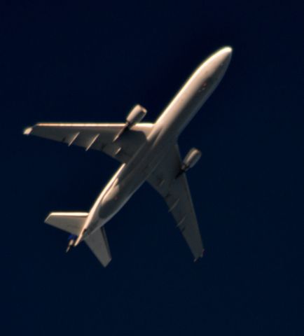 Boeing MD-11 — - Lufthansa Cargo 8221 Dallas/Fort Worth to Frankfurt Intl over Cleveland 33,000 ft. 9-29-14