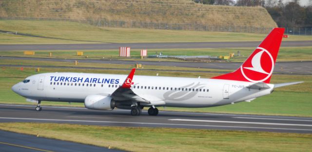 Boeing 737-800 (TC-JVS) - From Freeport carpark