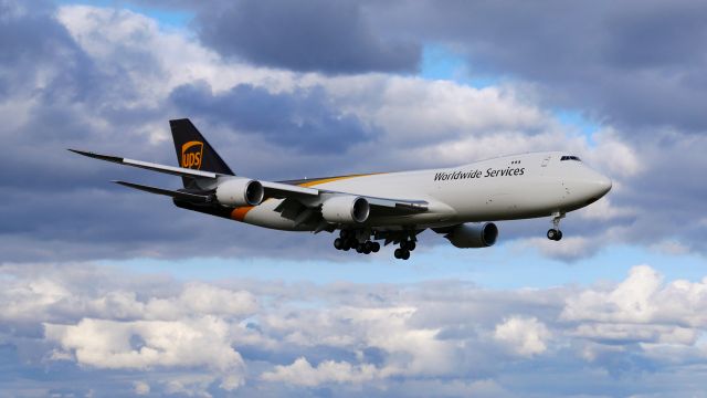 BOEING 747-8 (N633UP) - BOE696 from KPDX on final to Rwy 16R on 3.16.22. (B747-8F / ln 1570 / cn 65774).