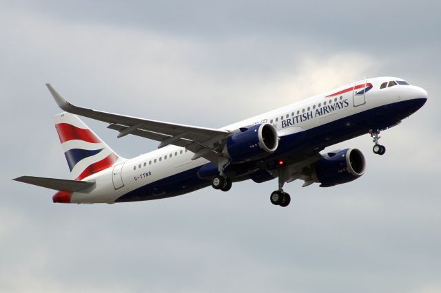 Airbus A320neo (G-TTNR) - Airborne off rwy 27L on 18-Aug-21 operating its first revenue flight BAW2556 to LGRP.