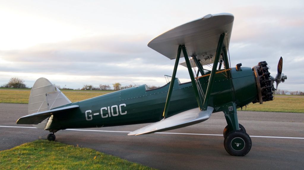 Boeing PT-17 Kaydet (G-CIOC) - Zwischenlandung Überführung