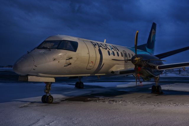 Saab 340 (C-GANR) - Second in Pascan's fleet in CYHU. 12-1-2021