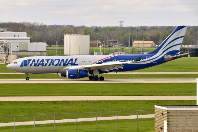 Airbus A330-200 (N819CA) - Rolling out on 23-R on 04-25-22. Left wingtip damaged at SKB on 05-01-22 in collision with a light post.