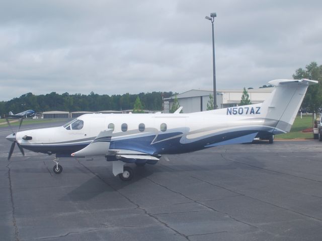 Pilatus PC-12 (N507AZ) - 2FI LLC taxiing at KFFC - 8/31/12