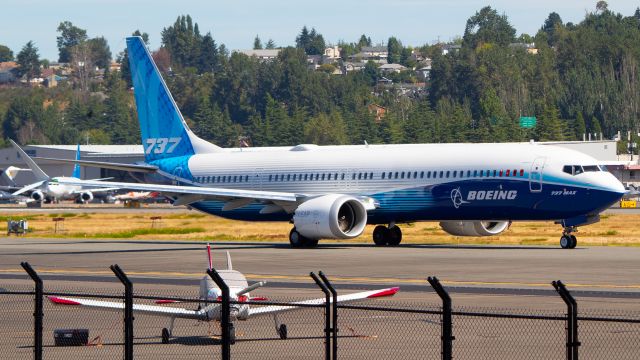 BOEING 737-10 (N27751) - The longest variant of the 737 MAX series. 751 heads out on a test flight around Washington.