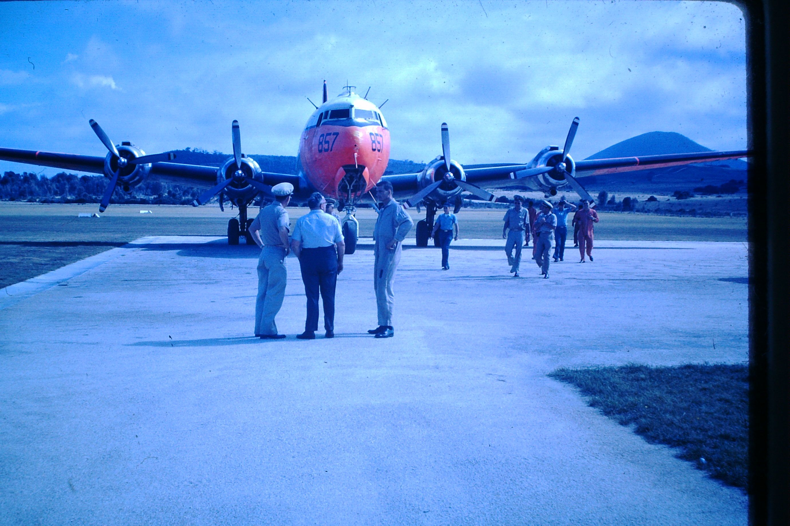 Douglas C-54 Skymaster (50-8857) - US Navy C-54 at Flinders Island, circa 1964