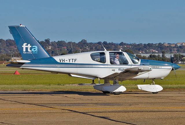 Socata Tobago (VH-YTF) - FLIGHT TRAINING ADELAIDE - SOCATA TB-10 TOBAGO - REG VH-YTF (CN 1406) - PARAFIELD ADELAIDE SA. AUSTRALIA - YPPF (20/7/2015)CANON 550D WITH A CANON 300MM FIXED LENSE.