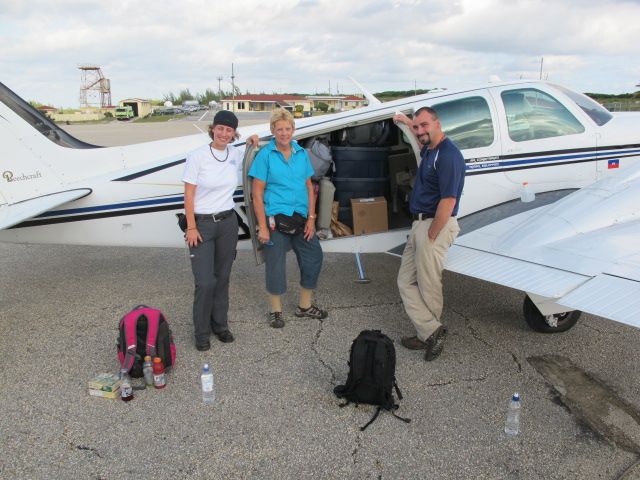 Beechcraft Baron (58) (N359P) - SIFAT trip to Haiti with Dr Adele Hull, Trey Reed and Katherine Harrison.  Loaded with water filters and cases of IV fluids and antibiotics.